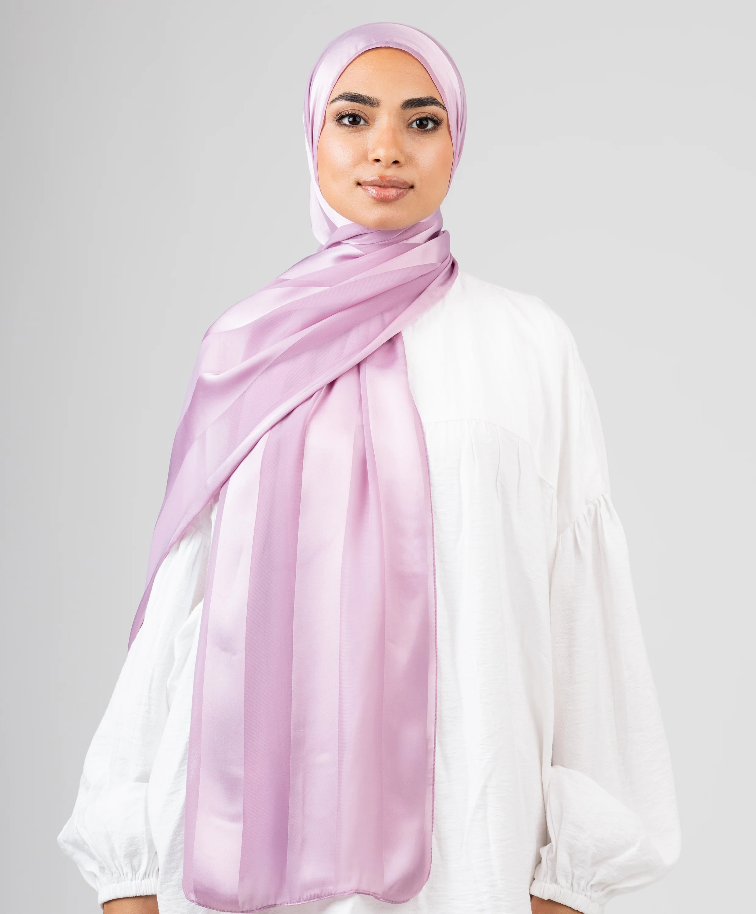 Abstract Satin Chiffon Scarf - Image 18