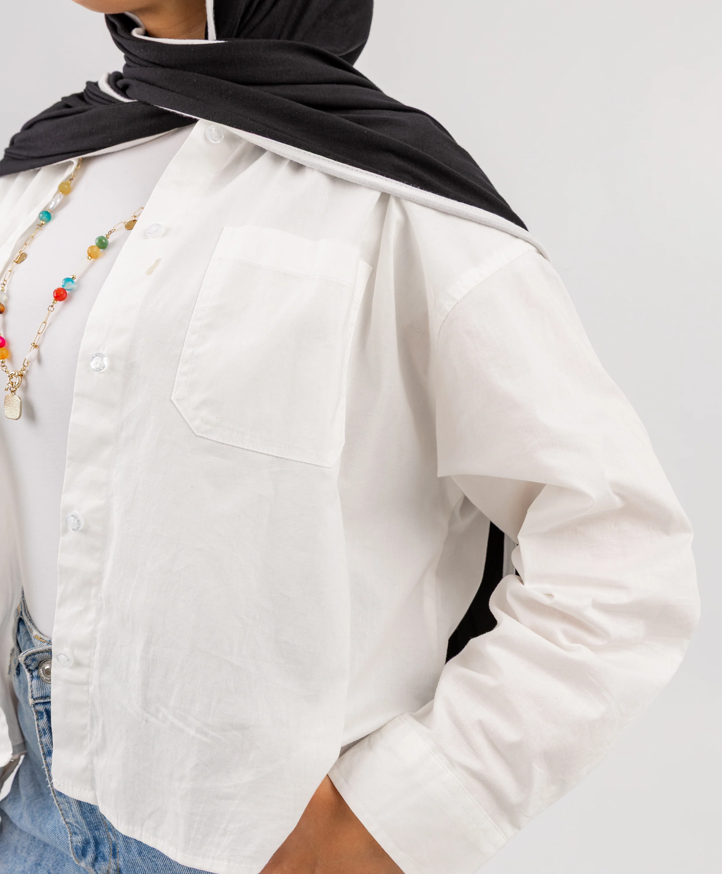 Basic Short Poplin Shirt - Image 3