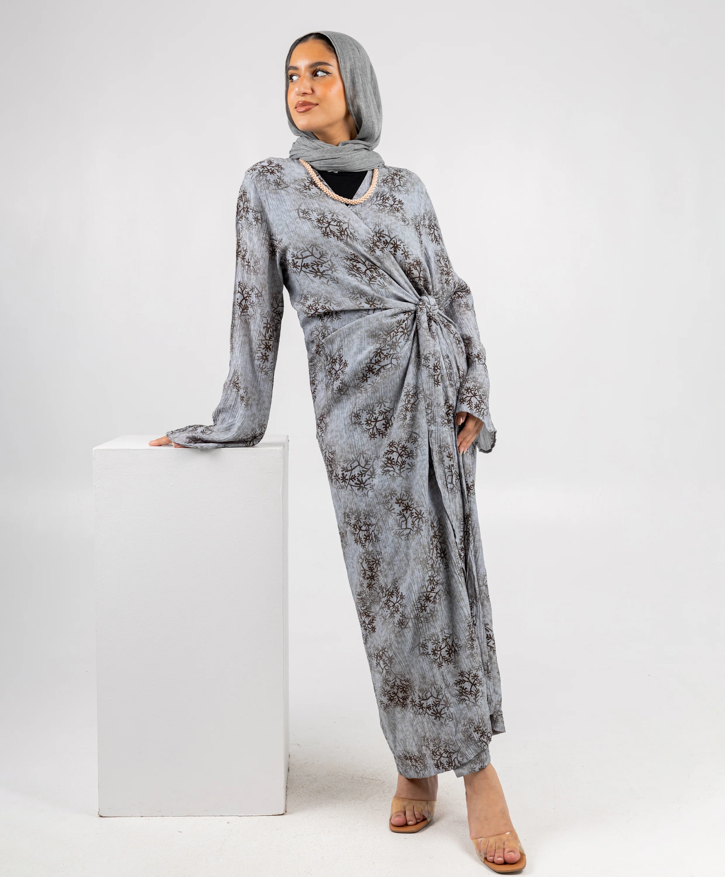 Fleuri Crinkle Wrap Dress - Image 6