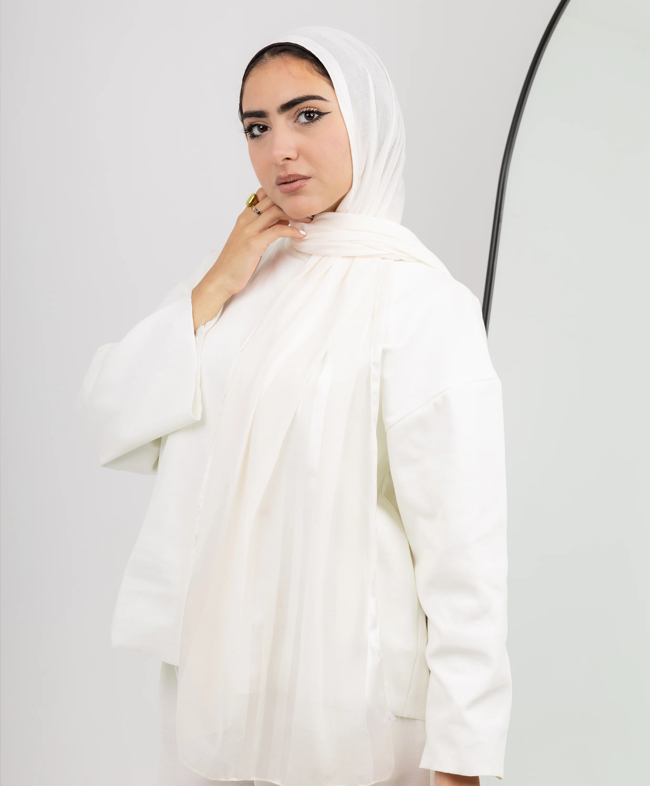 Glowy Crinkle Satin Scarf - Image 3