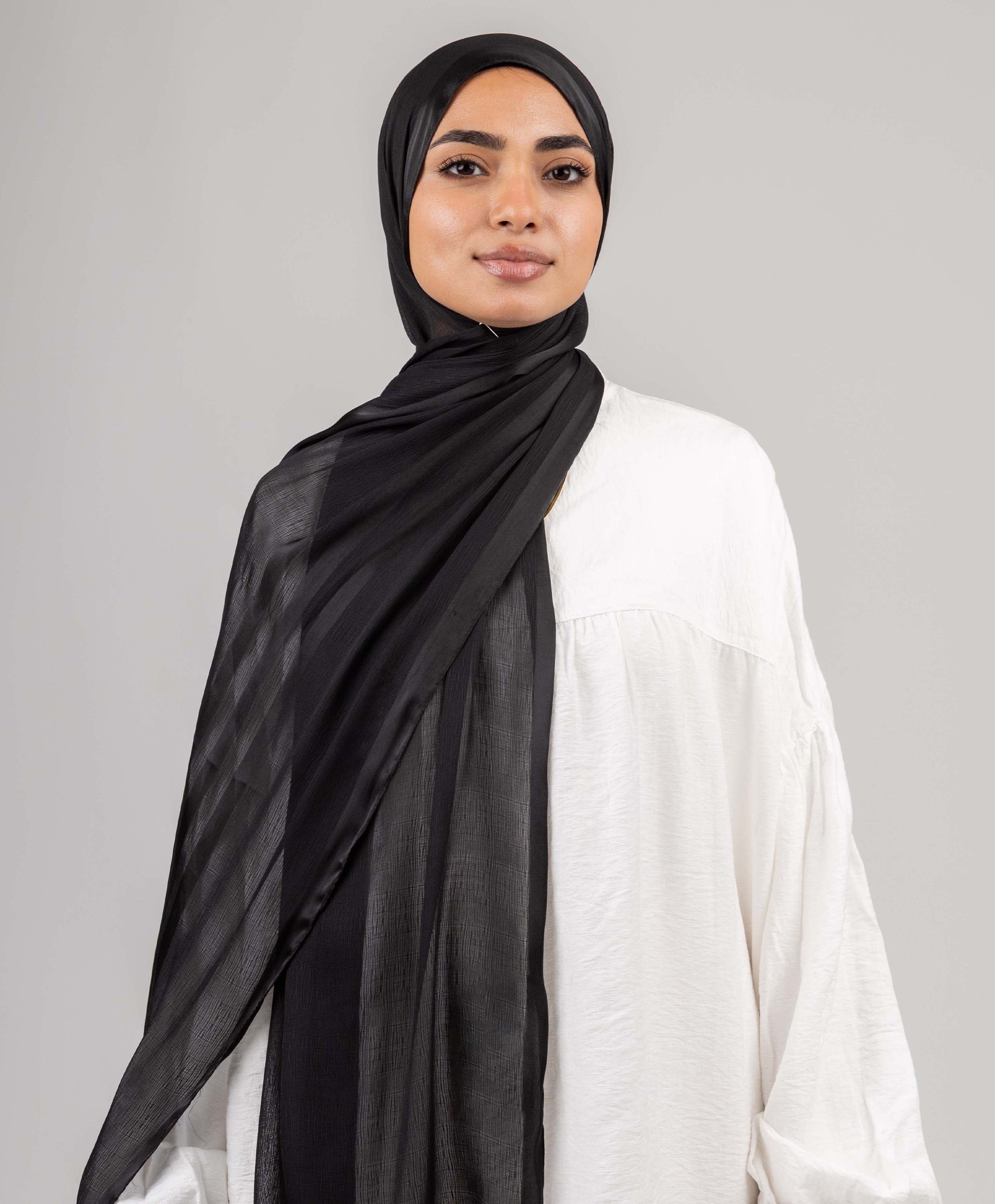 Glowy Crinkle Satin Scarf - Image 9