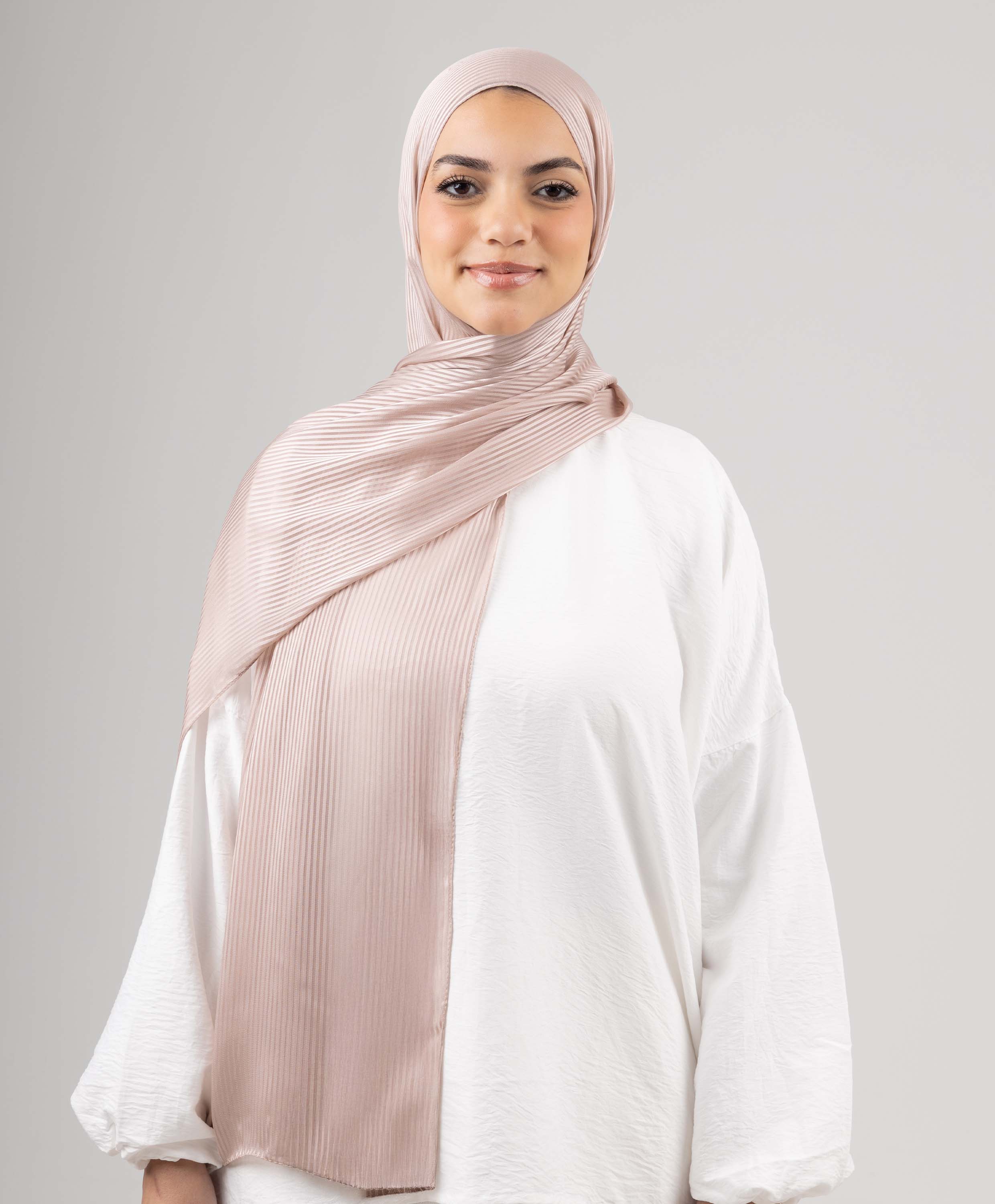Lined Satin Chiffon Scarf - Image 11