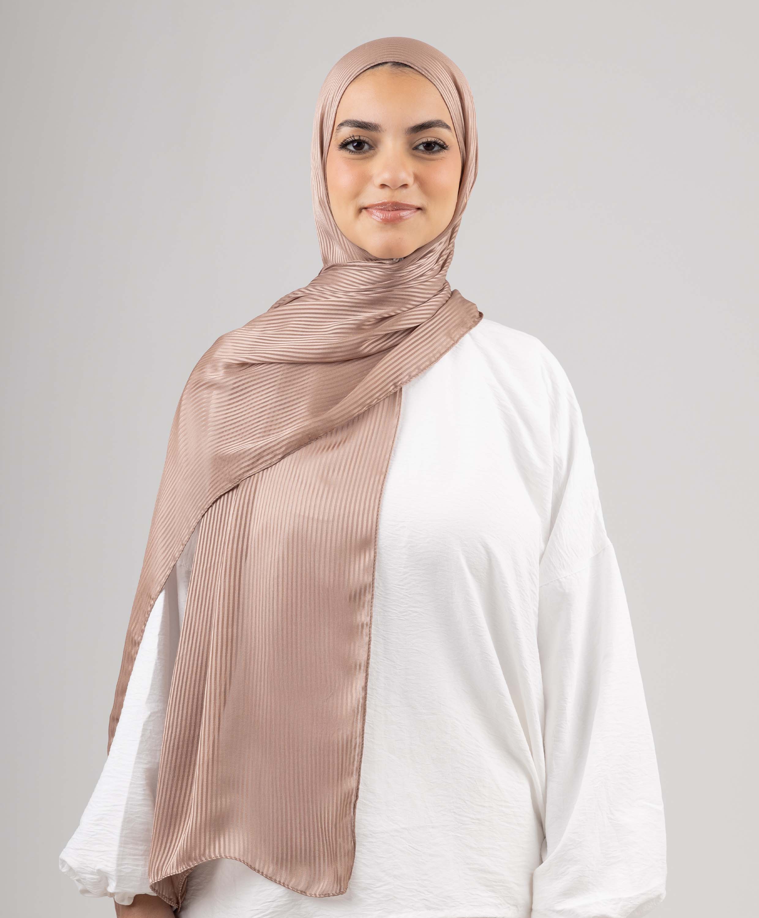 Lined Satin Chiffon Scarf - Image 12
