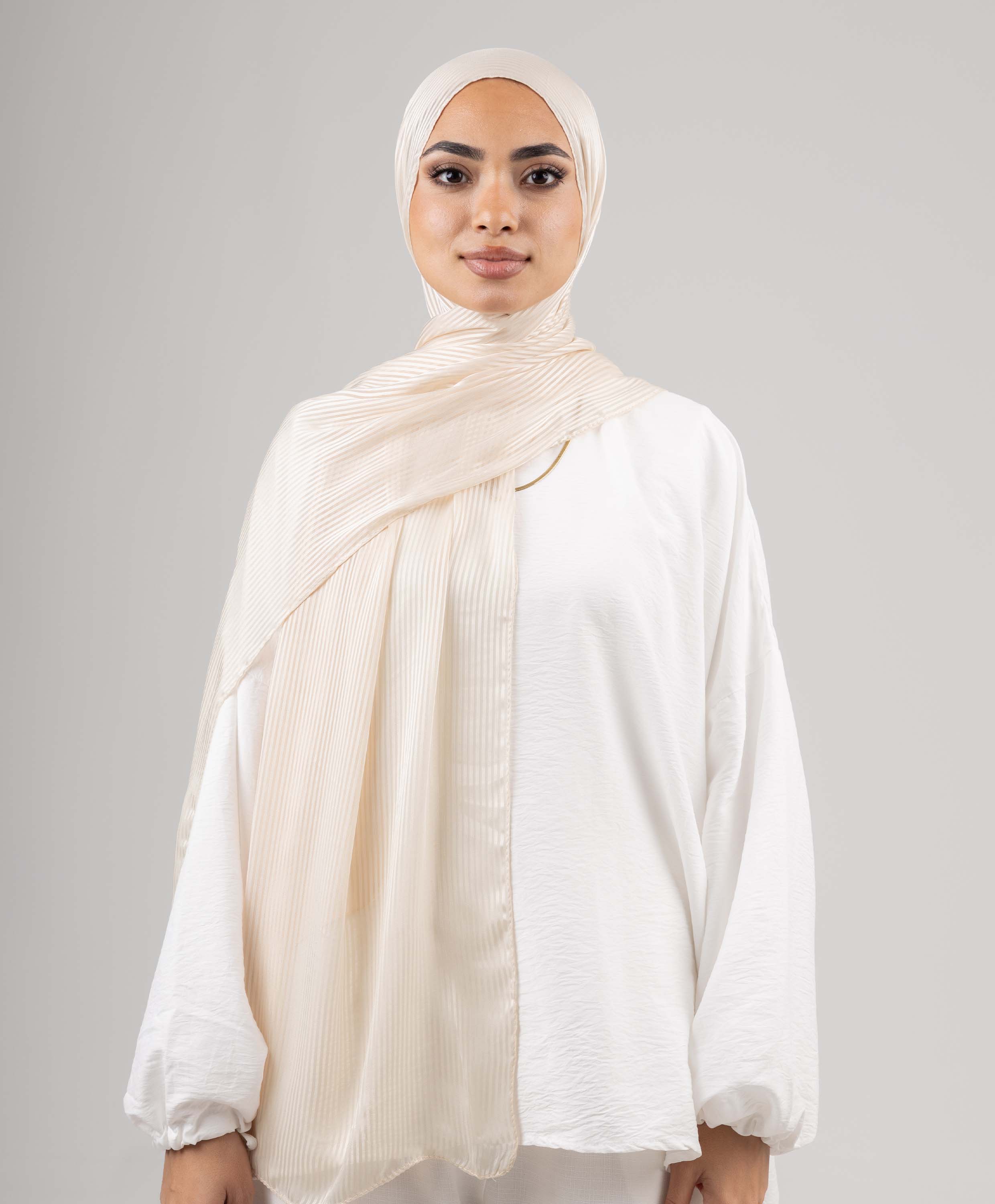Lined Satin Chiffon Scarf - Image 13