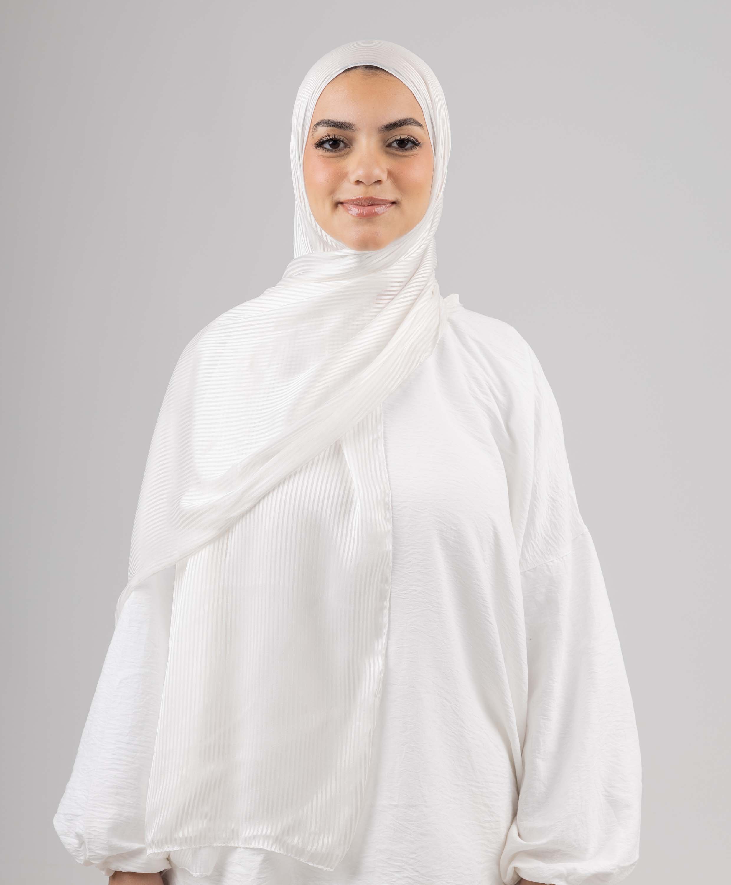 Lined Satin Chiffon Scarf - Image 3