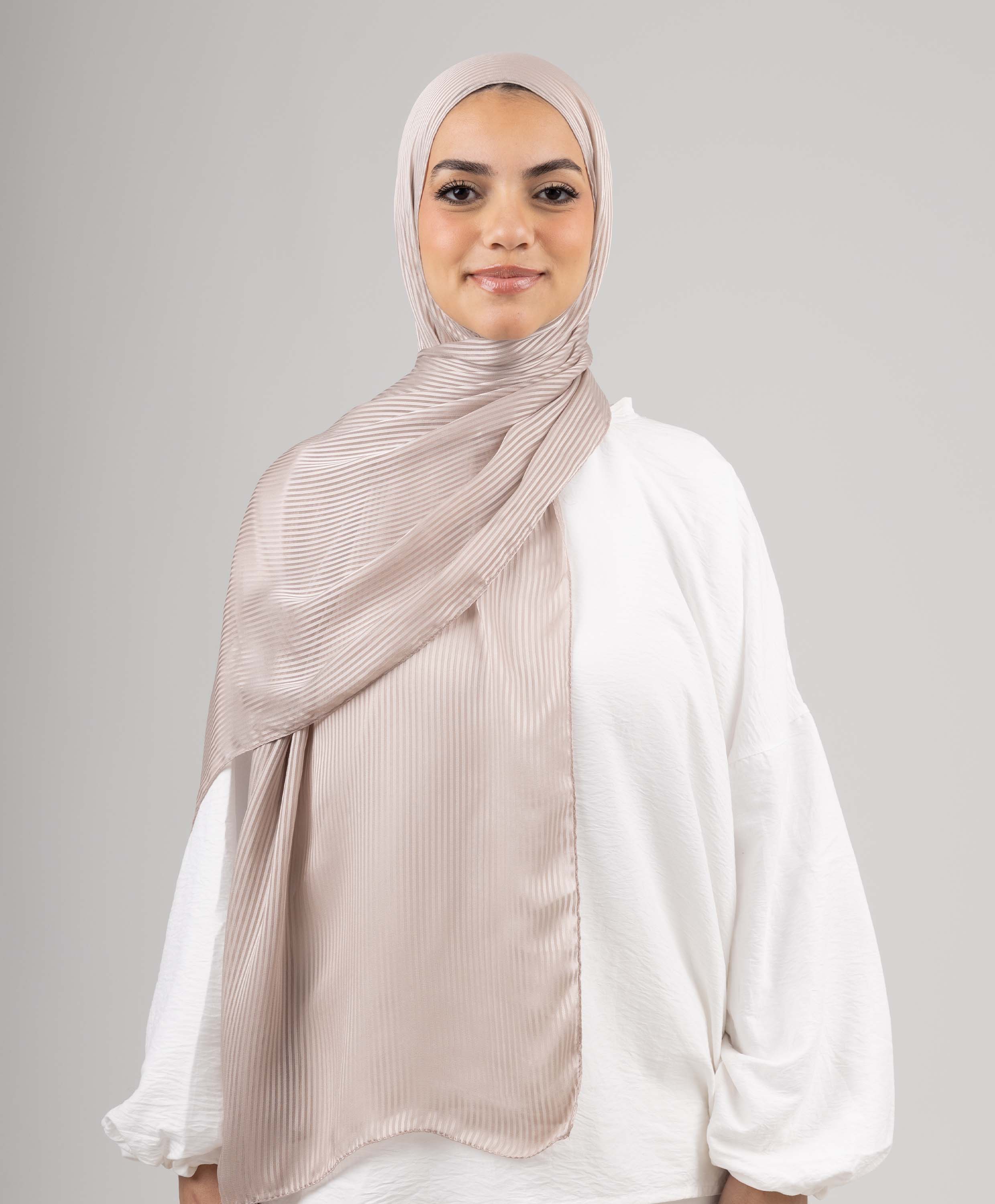 Lined Satin Chiffon Scarf - Image 6