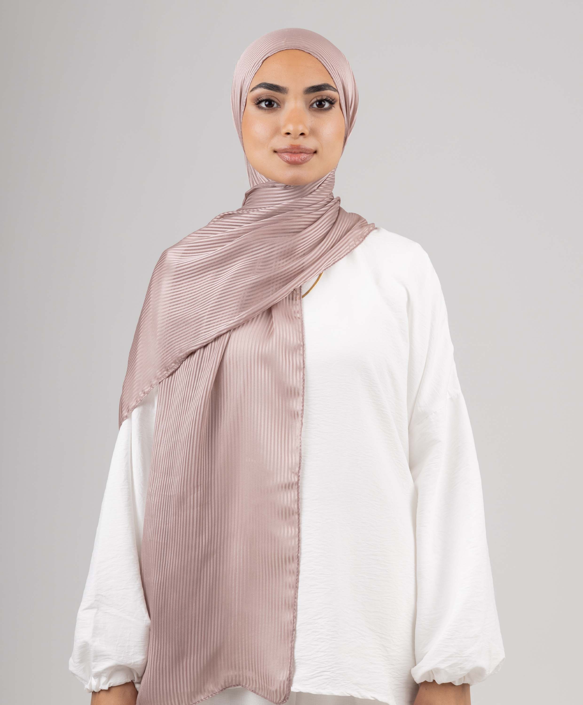 Lined Satin Chiffon Scarf - Image 7