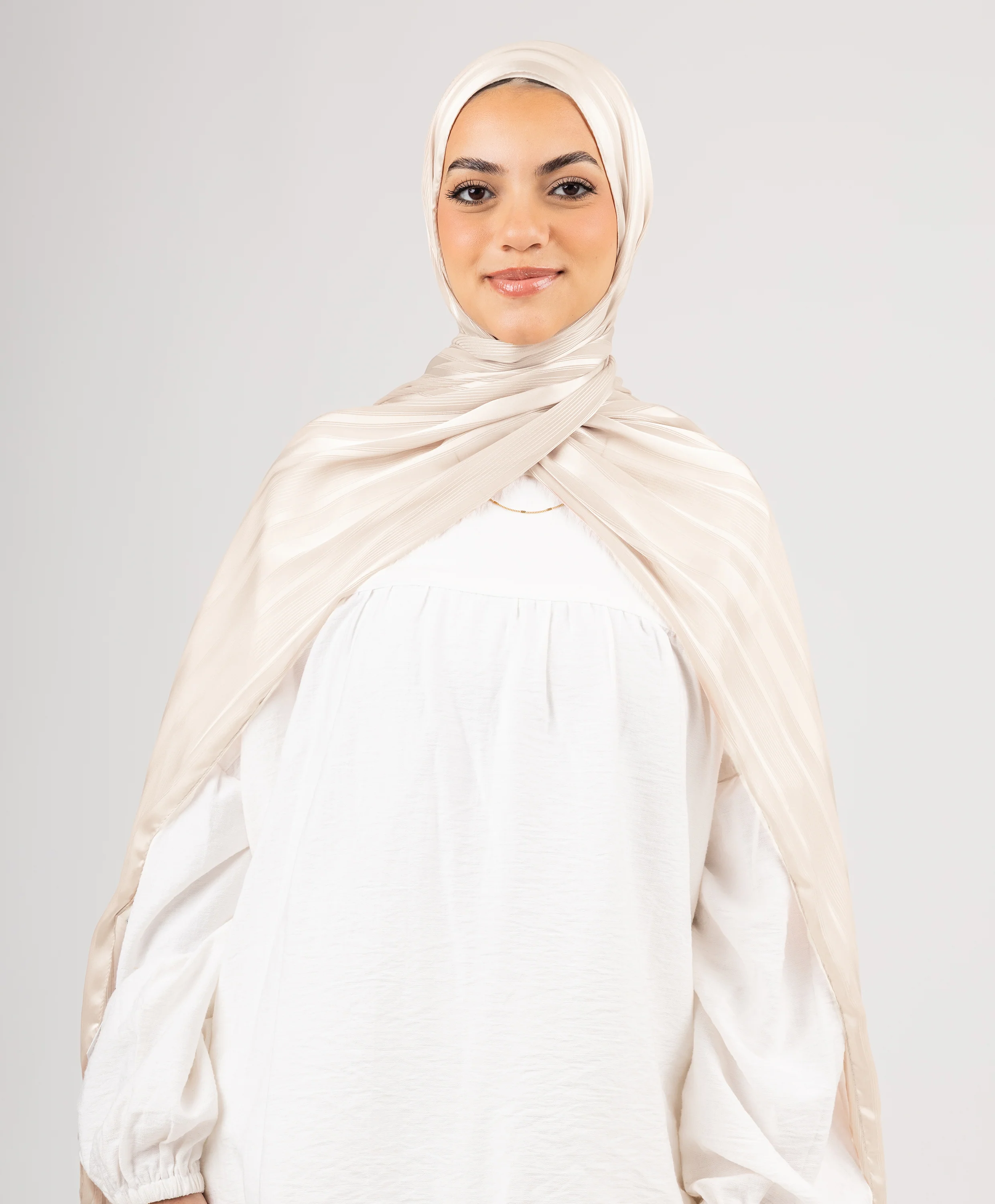 Majestic Satin Chiffon Scarf - Image 19