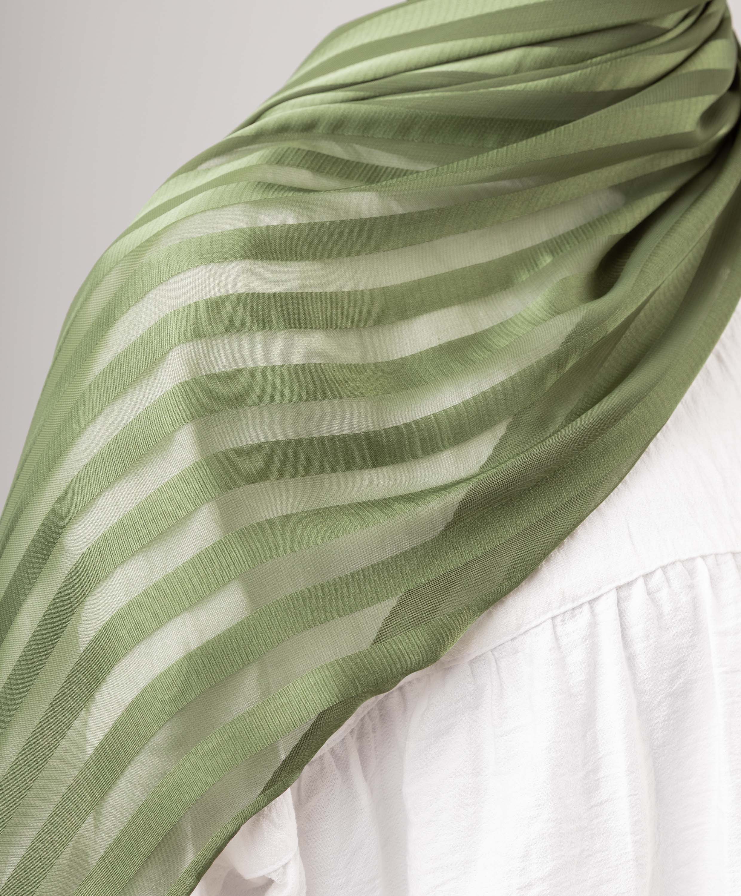 Majestic Satin Chiffon Scarf - Image 3