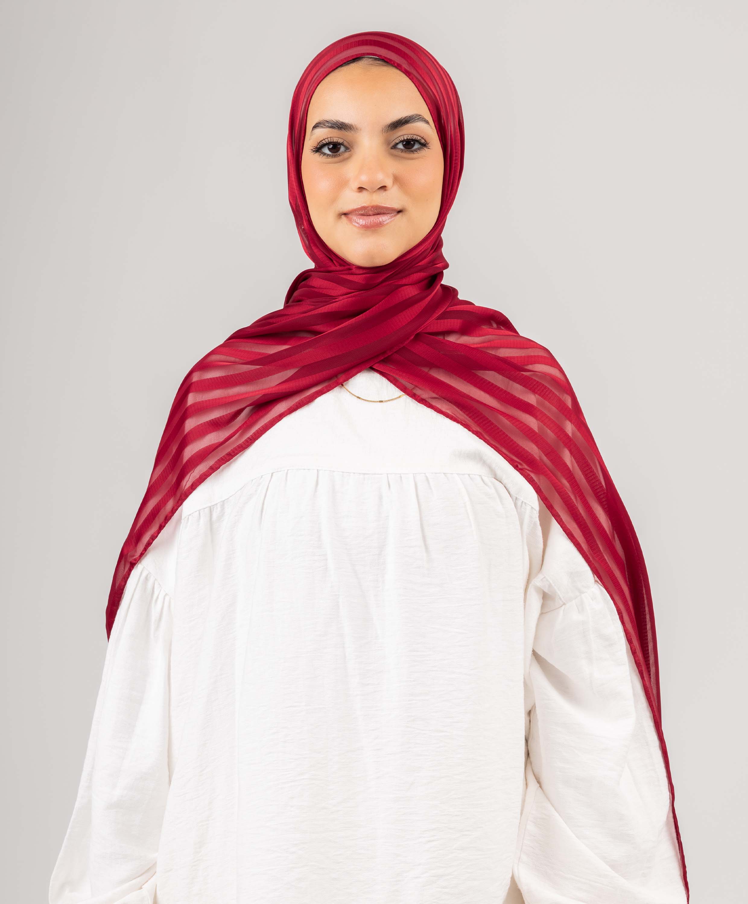 Majestic Satin Chiffon Scarf - Image 9