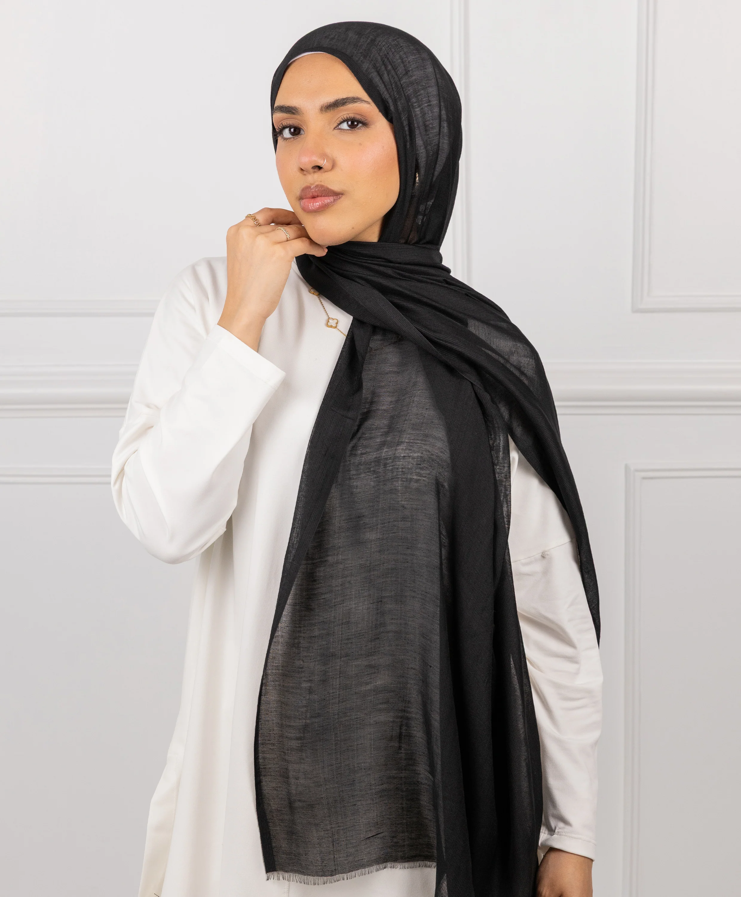 Plain Cotton Scarf - Image 10