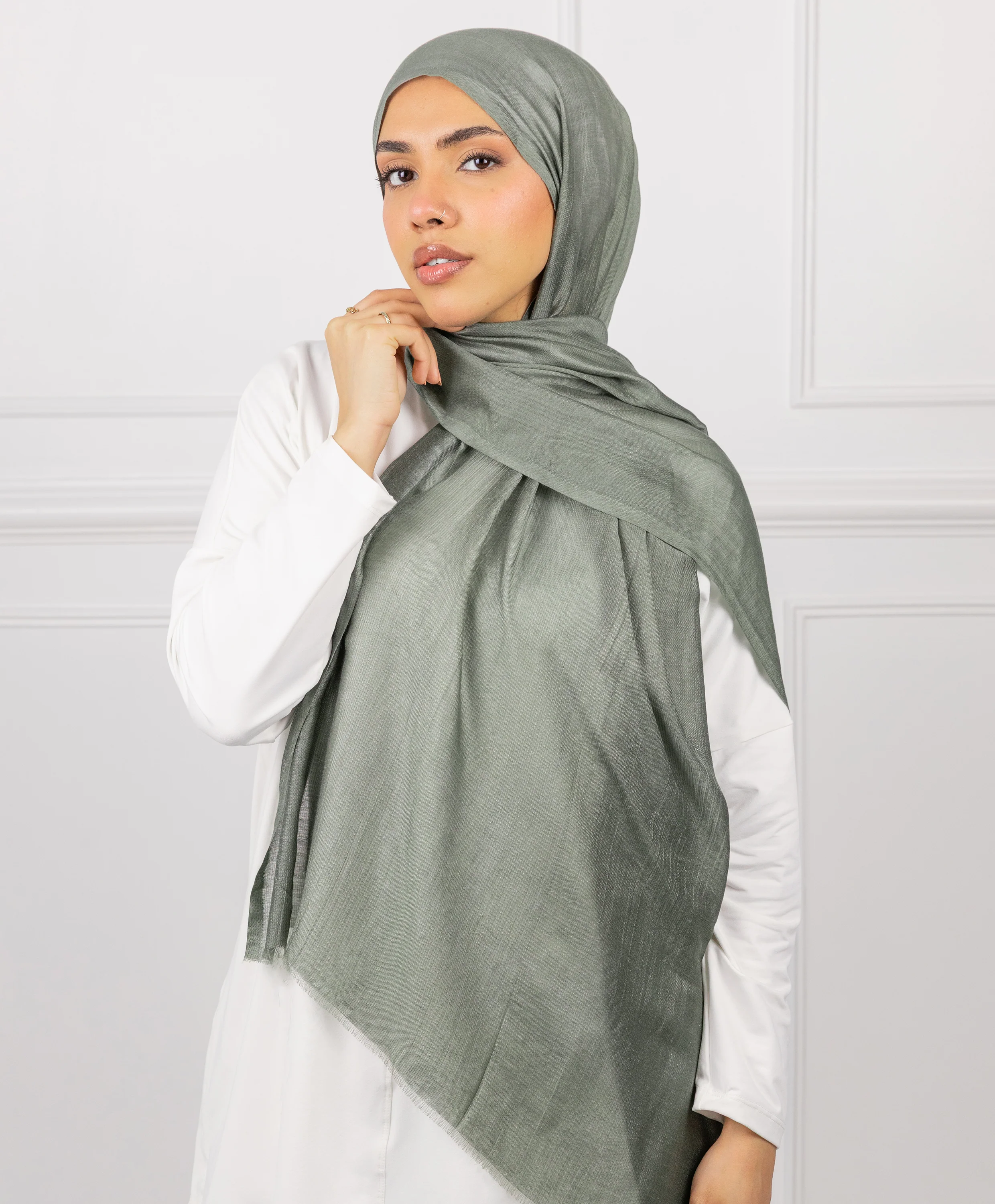Plain Cotton Scarf - Image 16