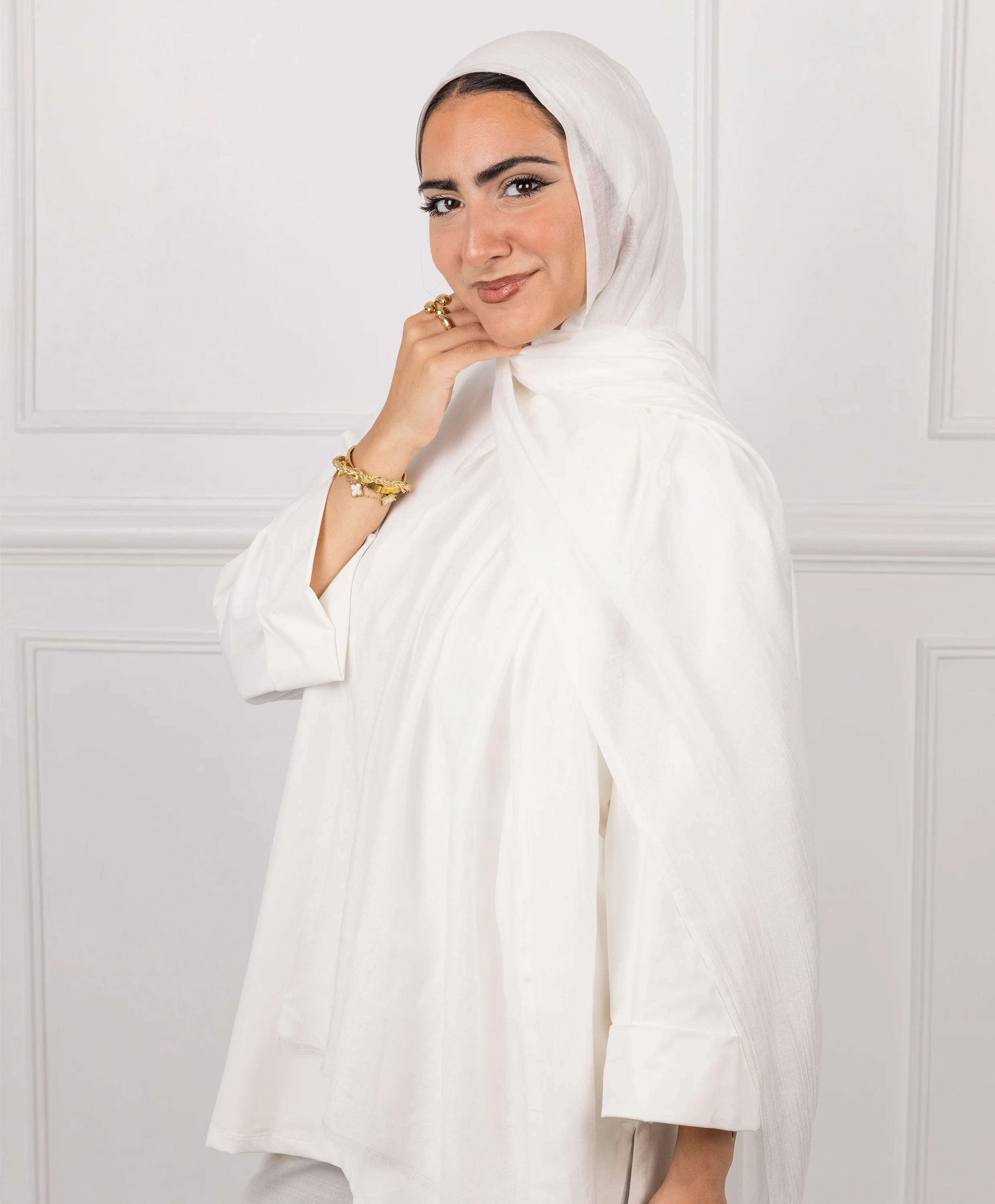 Plain Cotton Scarf - Image 5