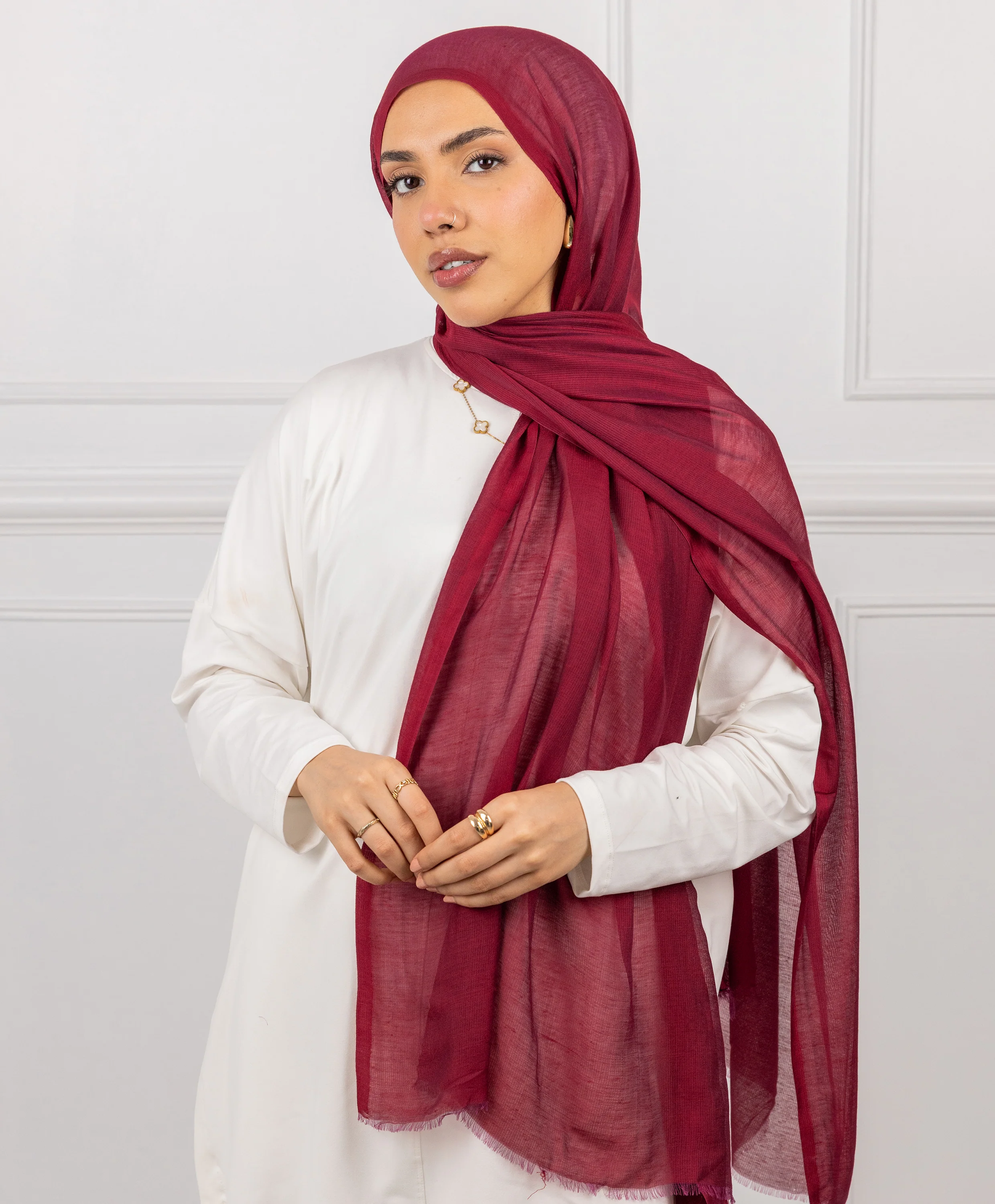 Plain Cotton Scarf - Image 7