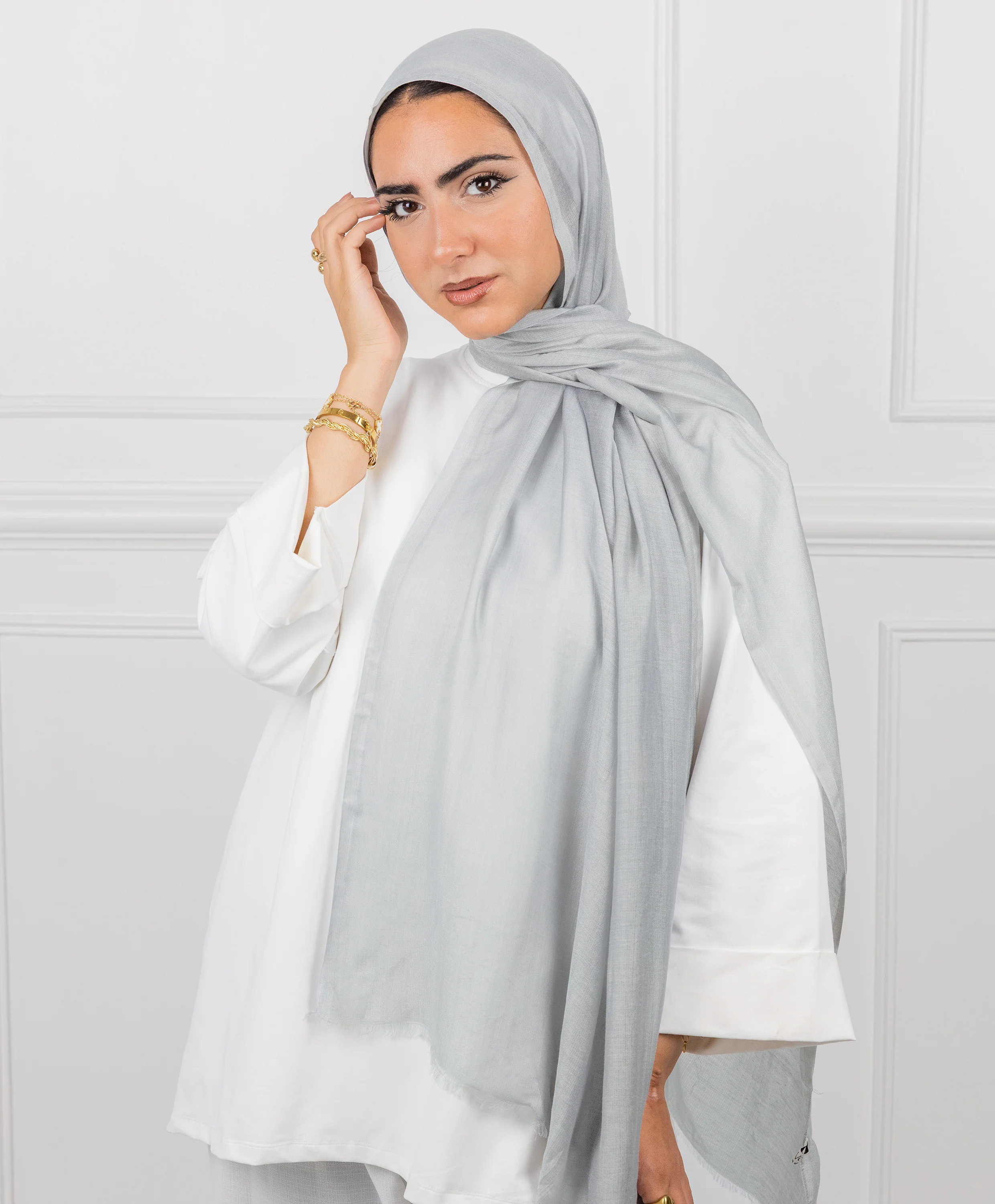 Plain Cotton Scarf - Image 8