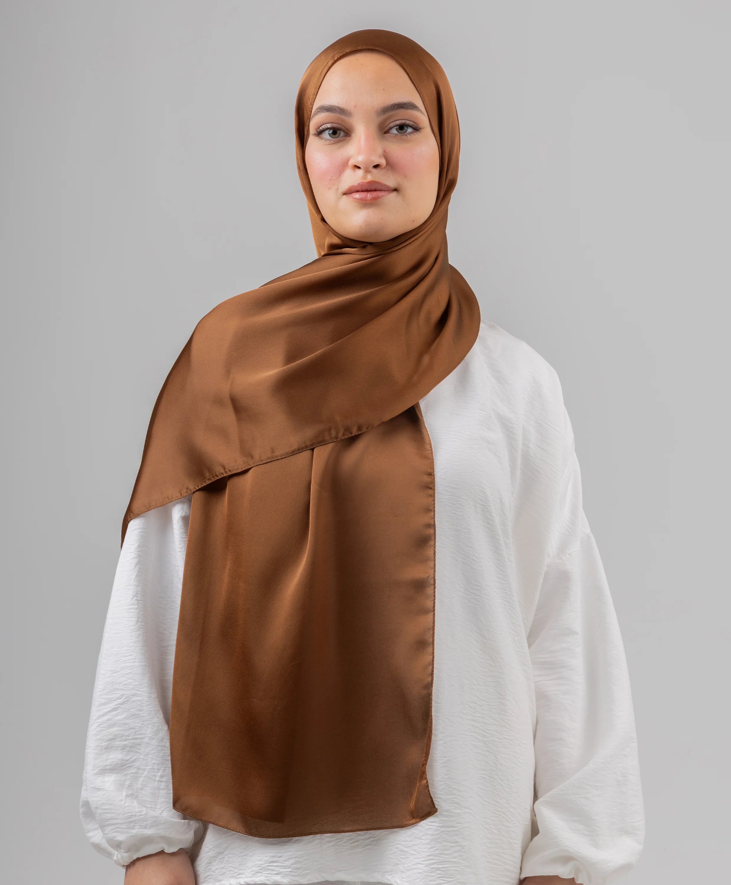 Plain Silk Scarf - Image 10