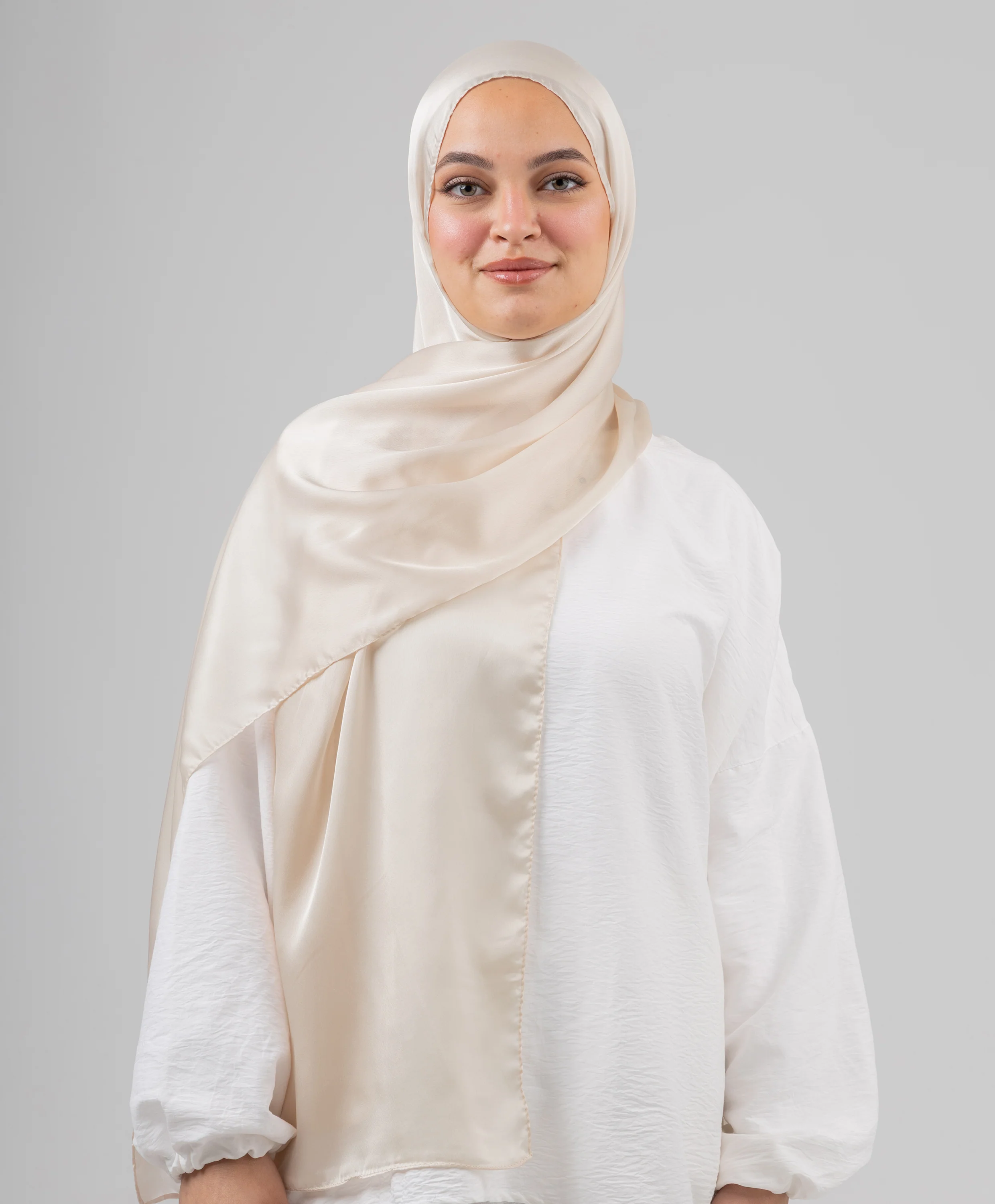 Plain Silk Scarf - Image 4