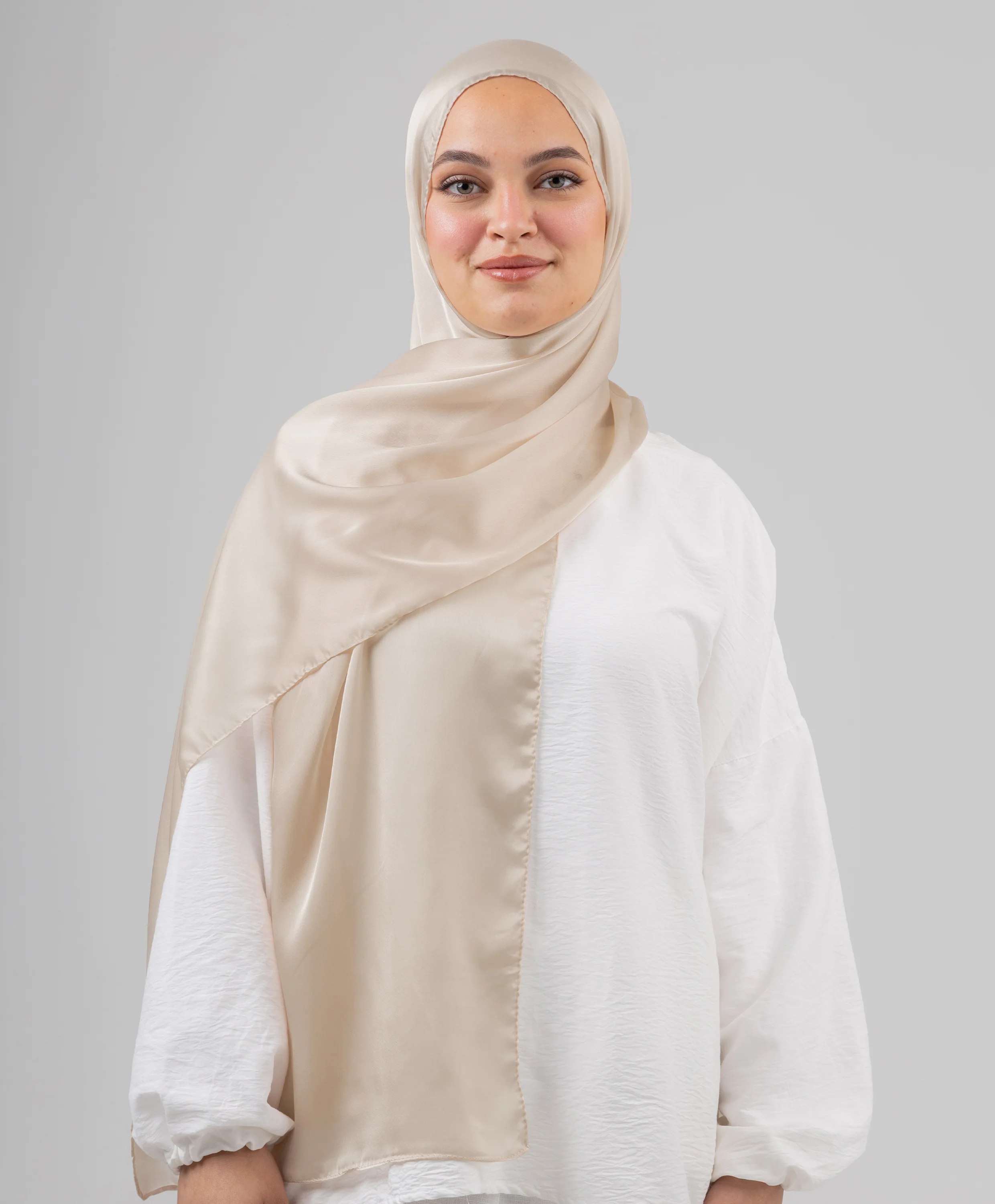 Plain Silk Scarf - Image 5