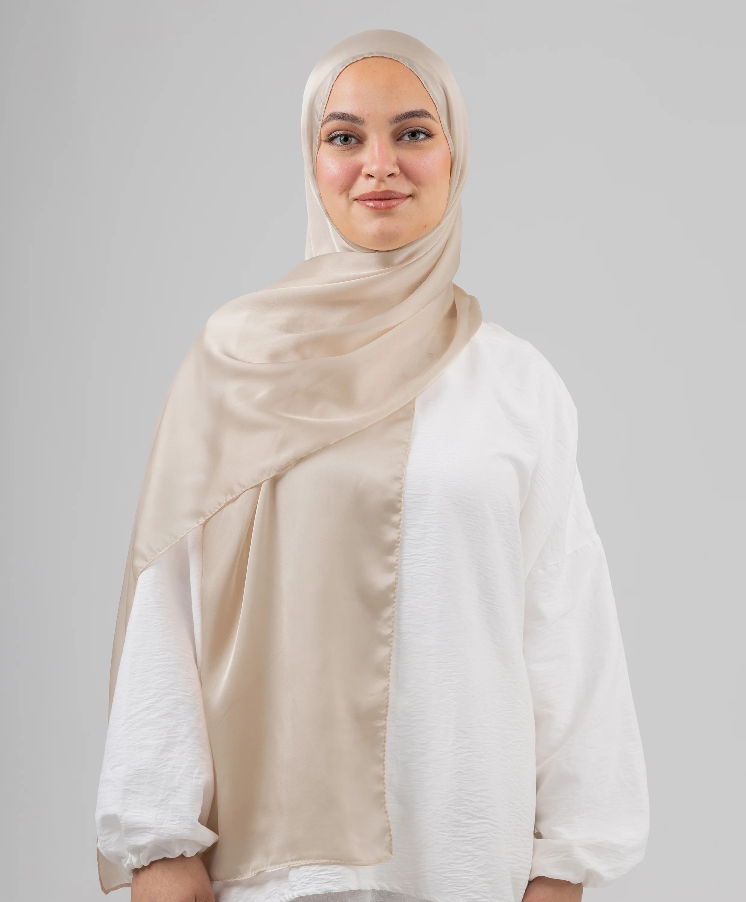 Plain Silk Scarf - Image 6