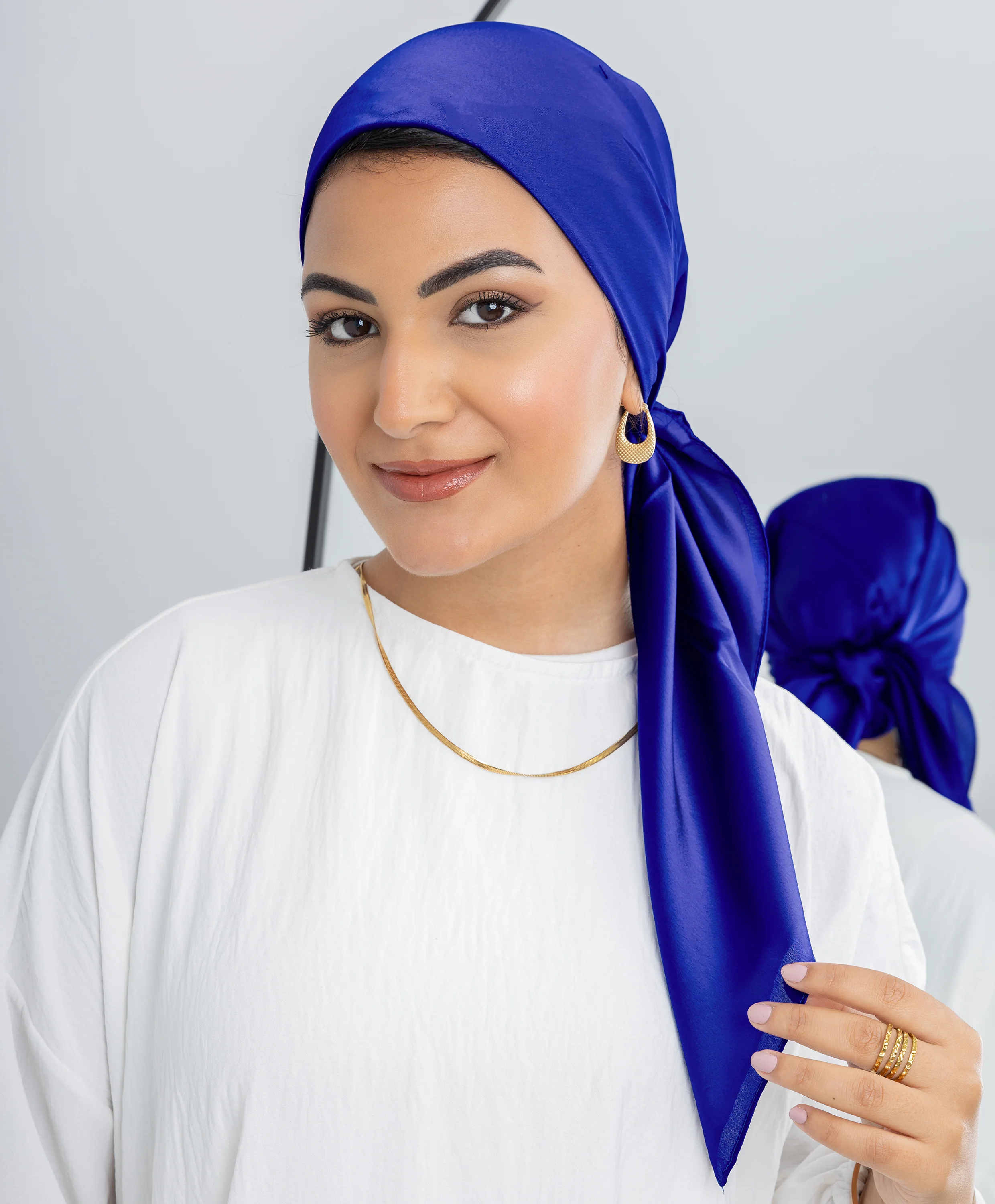 Plain Silk Square Scarf - Image 10