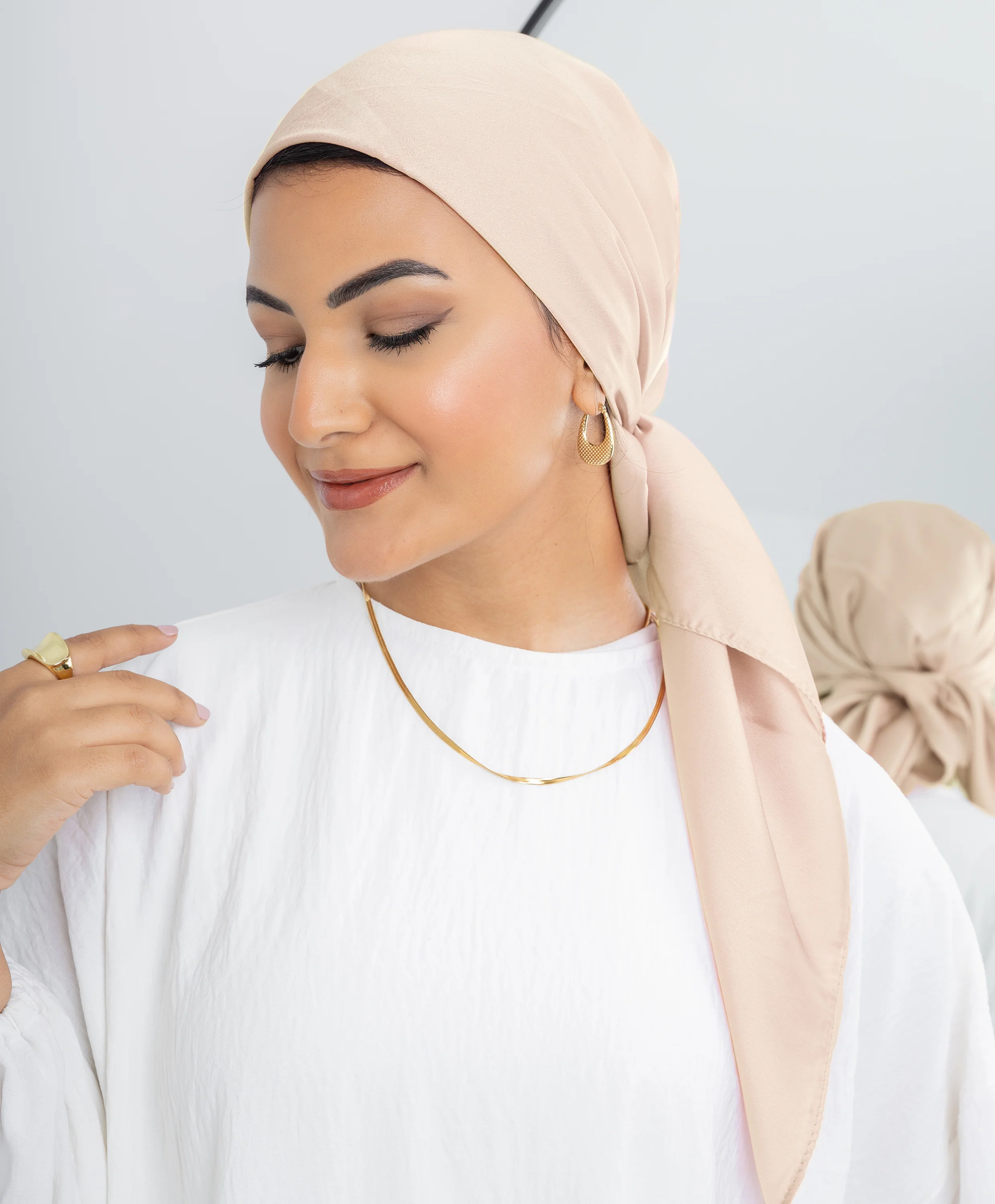 Plain Silk Square Scarf - Image 11