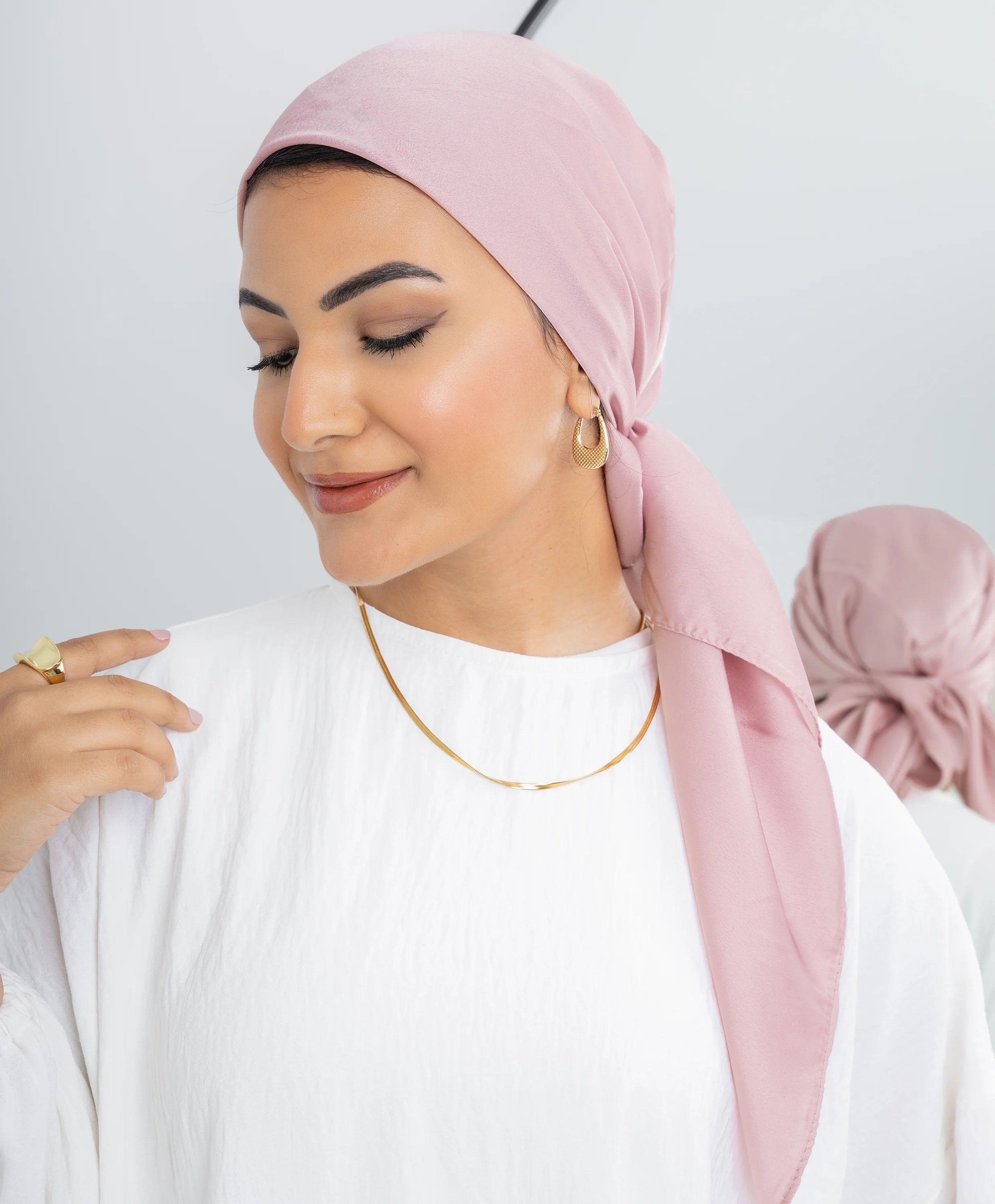 Plain Silk Square Scarf - Image 12