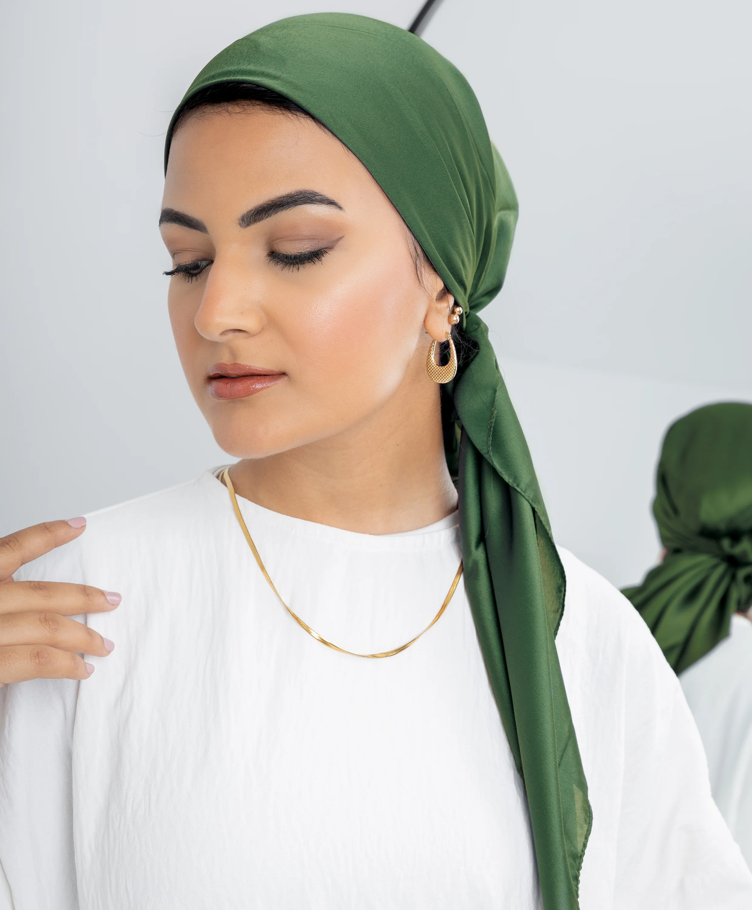 Plain Silk Square Scarf - Image 15