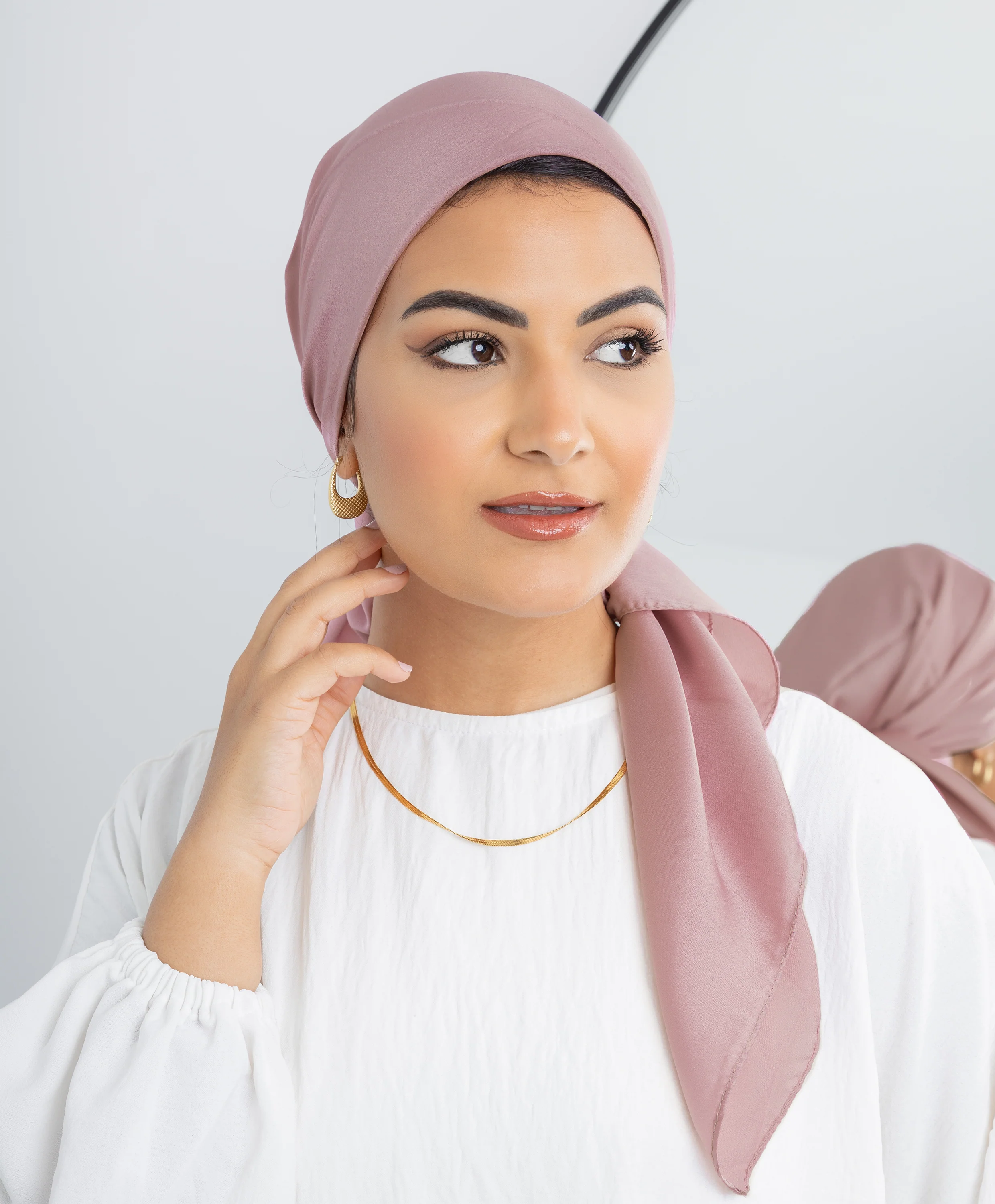 Plain Silk Square Scarf - Image 16