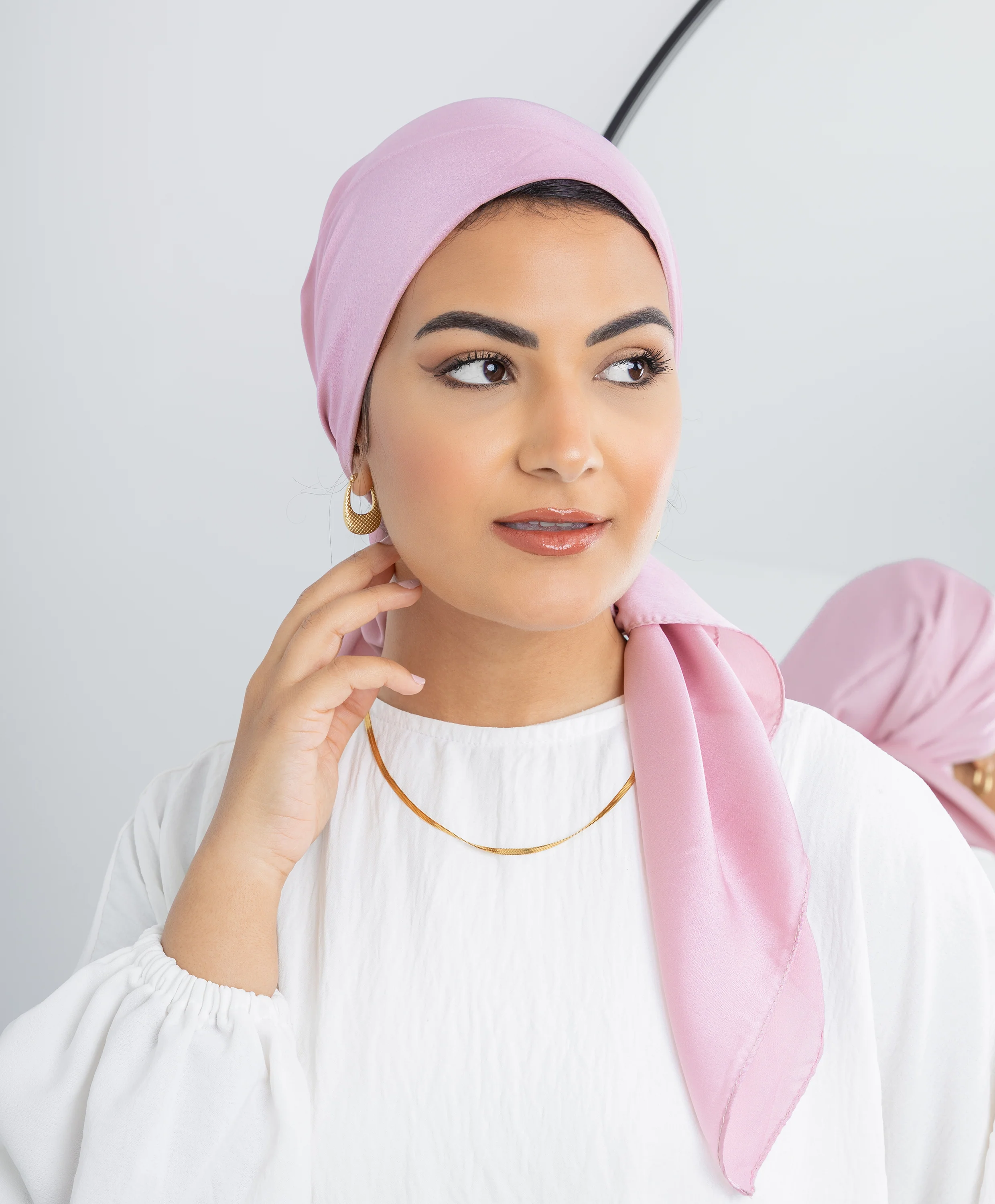 Plain Silk Square Scarf - Image 6