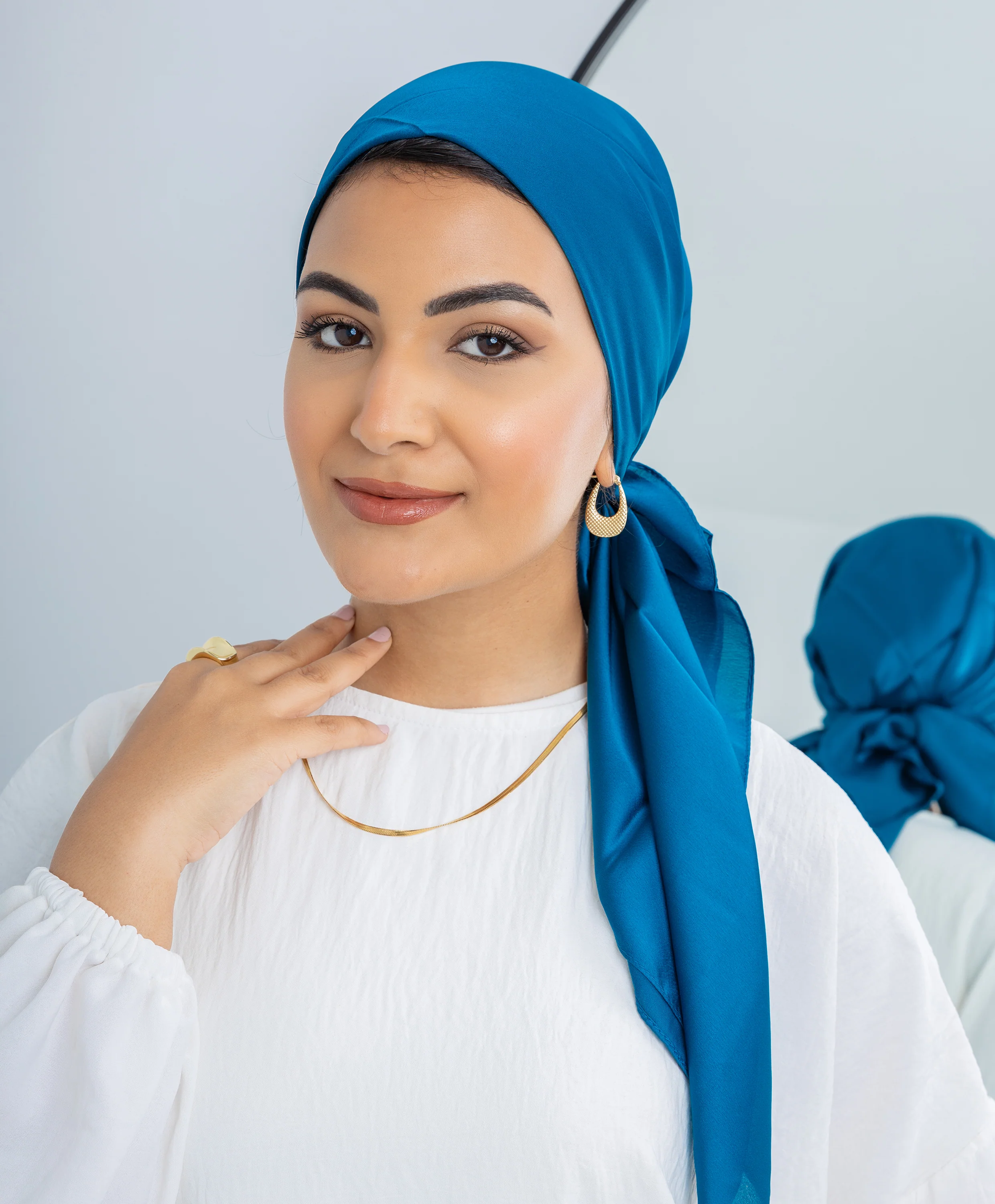 Plain Silk Square Scarf - Image 8