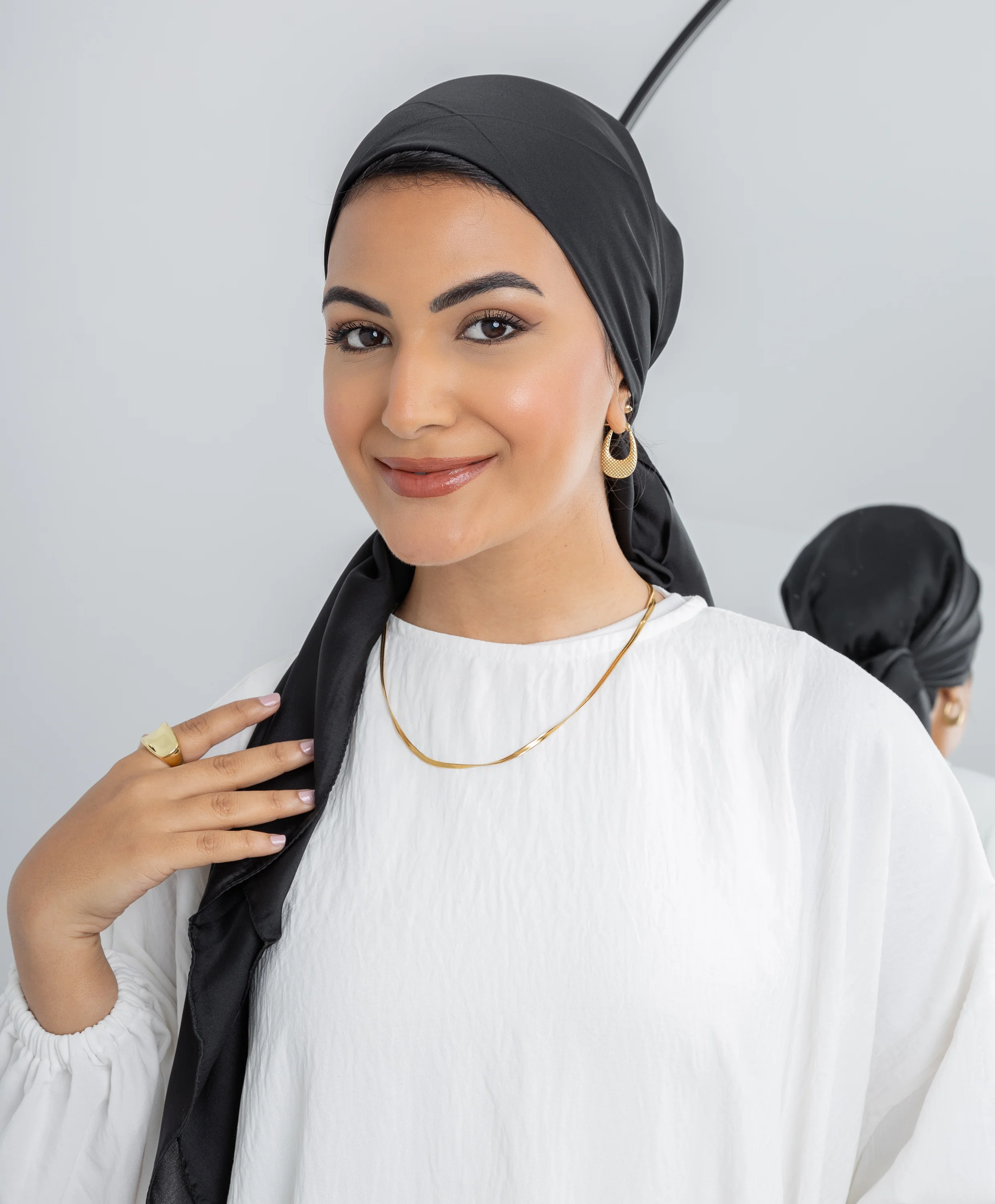 Plain Silk Square Scarf - Image 9