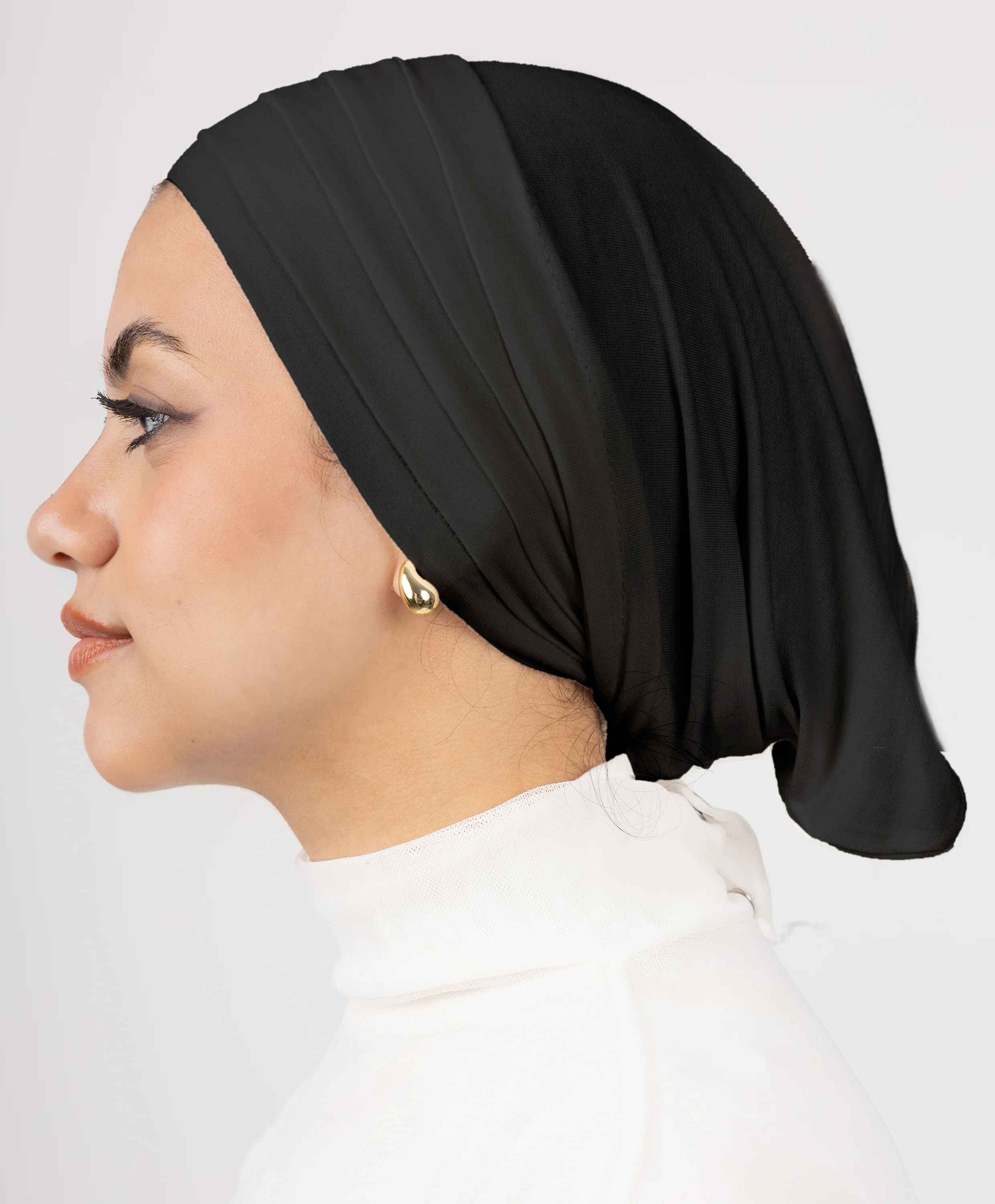 Pleated Cotton Lycra Underscarf - Image 3