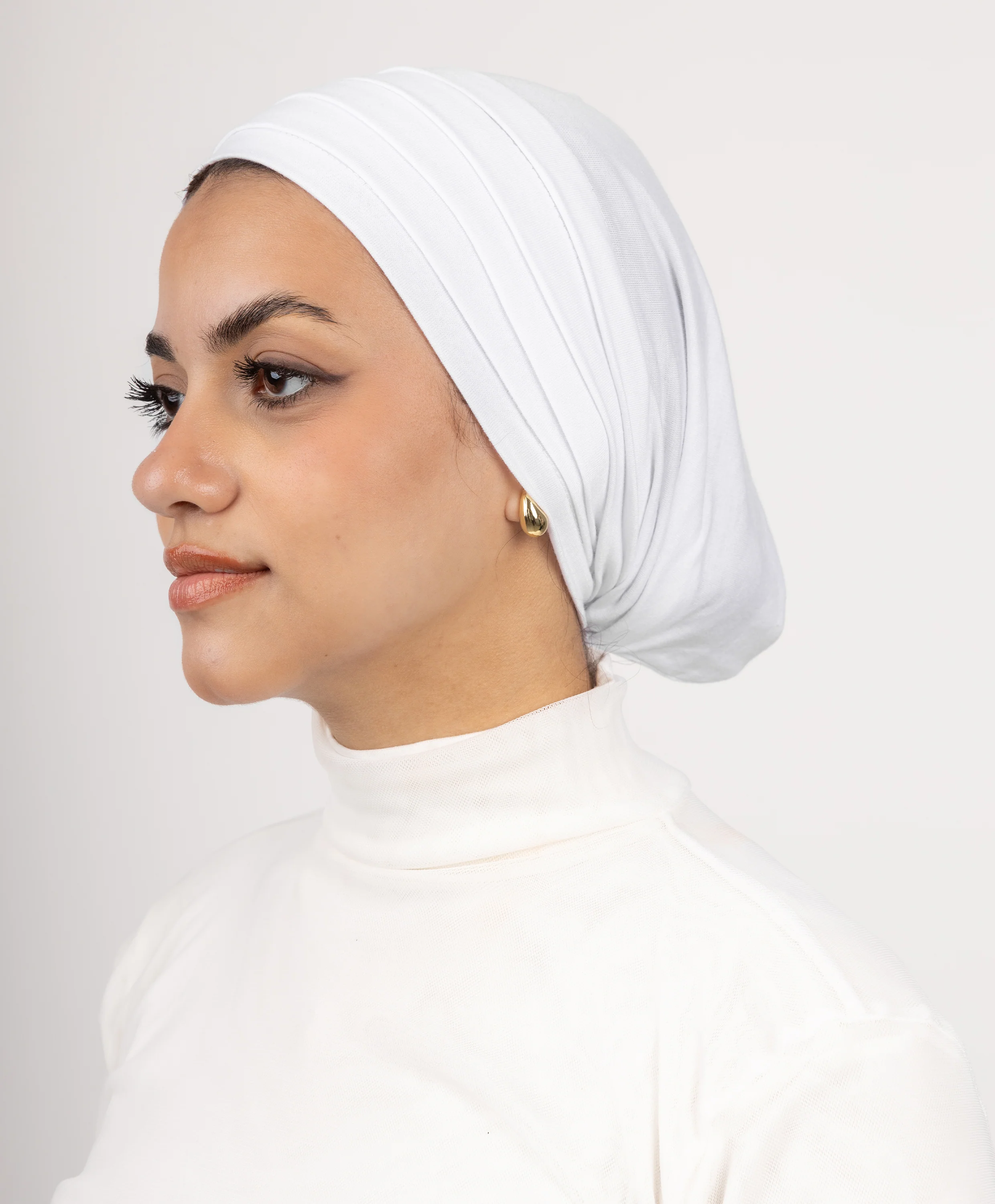 Pleated Cotton Lycra Underscarf - Image 6