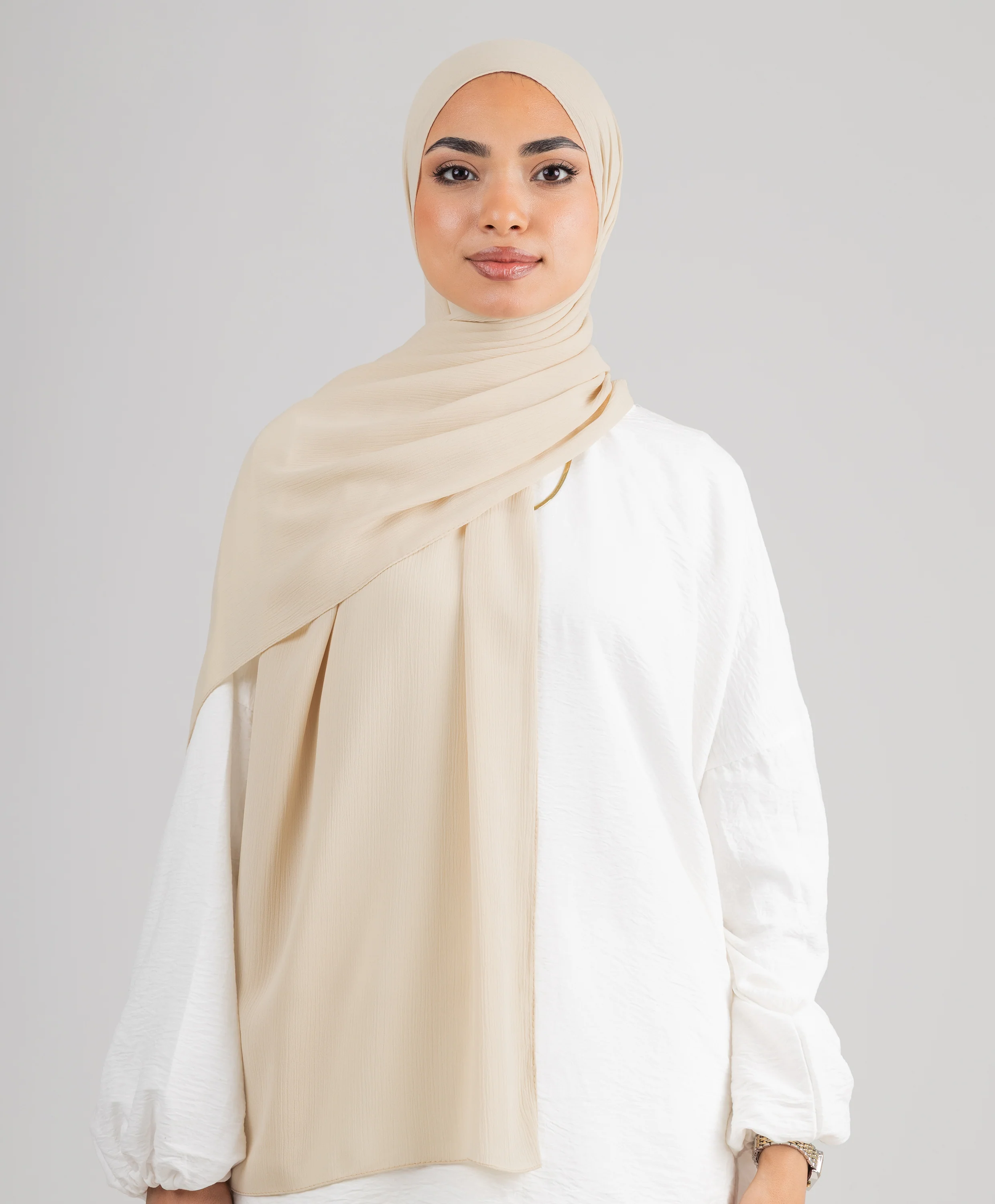 Pure Chiffon Crinkle Scarf - Image 5