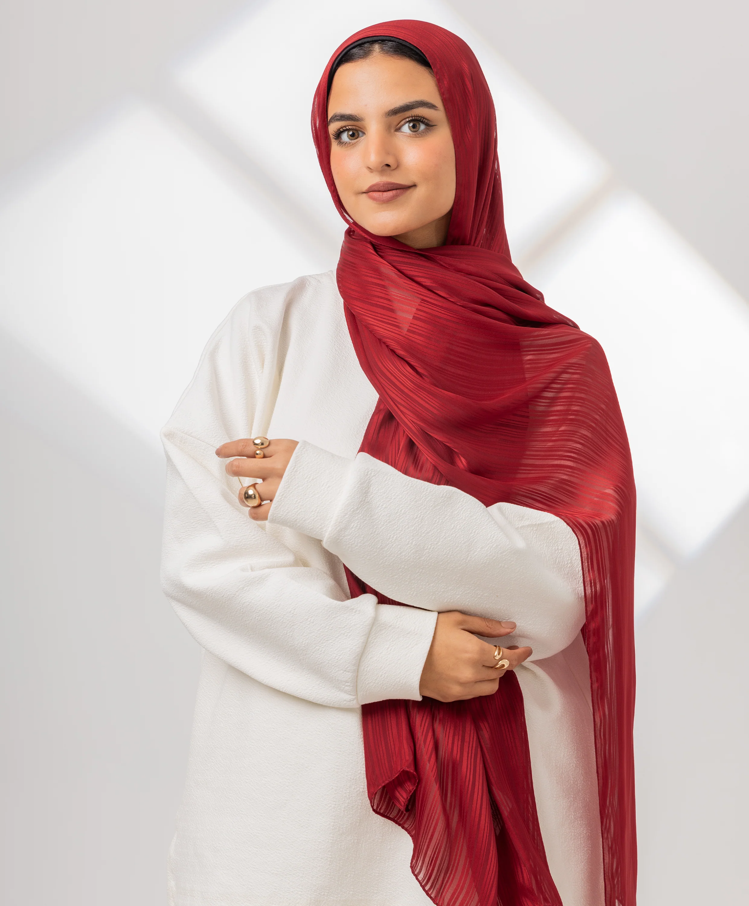 Whisper Satin Chiffon Scarf - Image 7